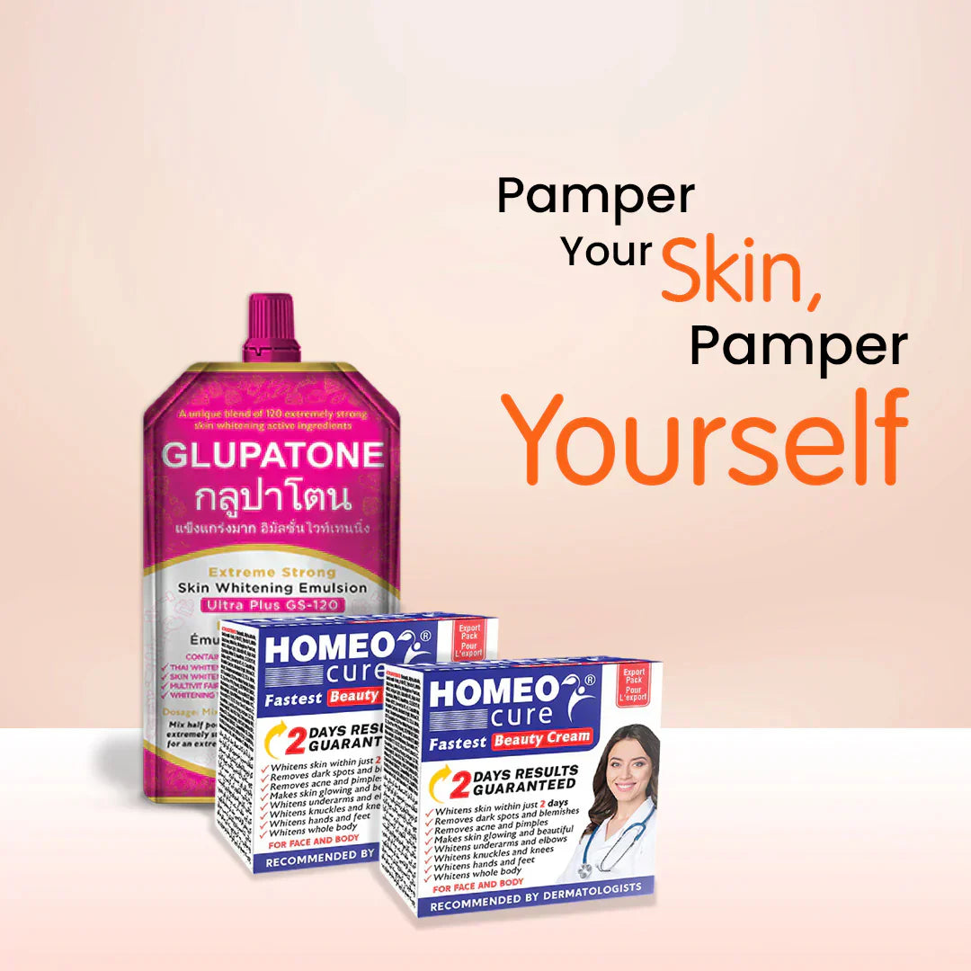 2 Homeo Cure Beauty Cream & 1 Glupatone Pack Of 3